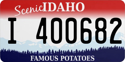 ID license plate I400682