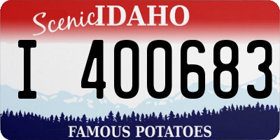 ID license plate I400683