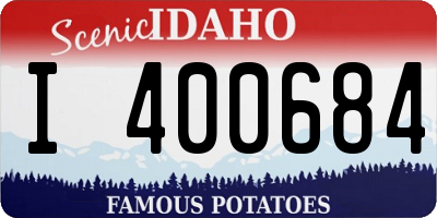ID license plate I400684