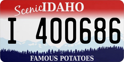 ID license plate I400686