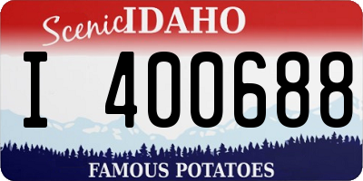 ID license plate I400688