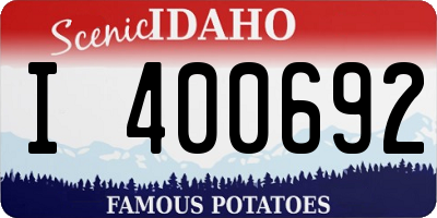 ID license plate I400692