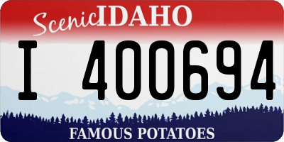 ID license plate I400694