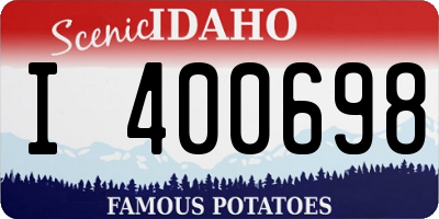 ID license plate I400698
