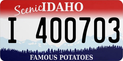 ID license plate I400703