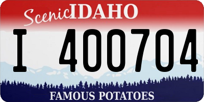 ID license plate I400704