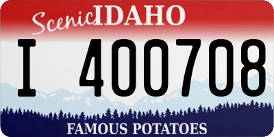 ID license plate I400708
