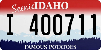 ID license plate I400711