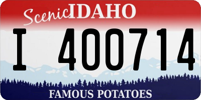 ID license plate I400714
