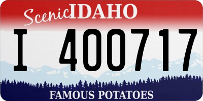 ID license plate I400717