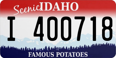 ID license plate I400718