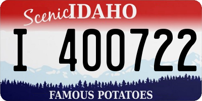 ID license plate I400722