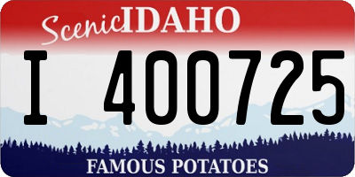ID license plate I400725
