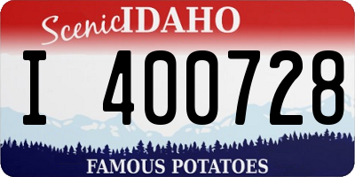 ID license plate I400728