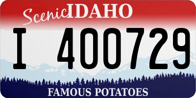 ID license plate I400729