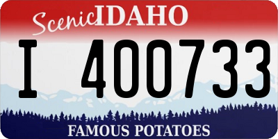 ID license plate I400733