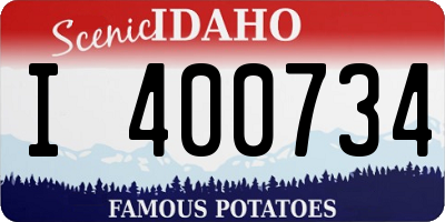 ID license plate I400734