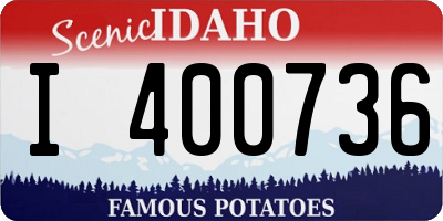 ID license plate I400736