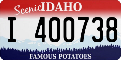 ID license plate I400738