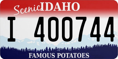 ID license plate I400744