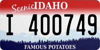 ID license plate I400749