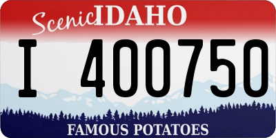 ID license plate I400750