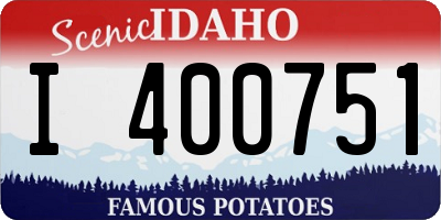 ID license plate I400751