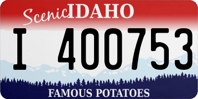 ID license plate I400753