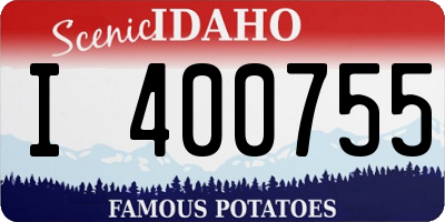 ID license plate I400755