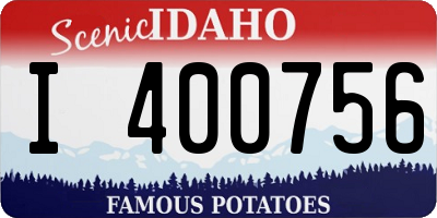 ID license plate I400756