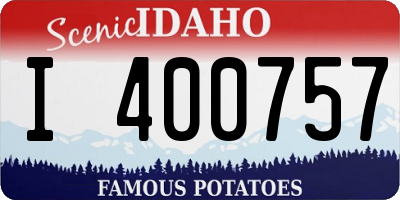 ID license plate I400757