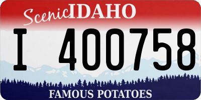 ID license plate I400758