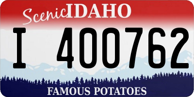 ID license plate I400762
