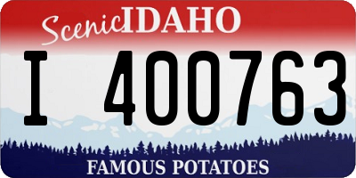 ID license plate I400763