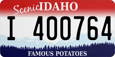 ID license plate I400764