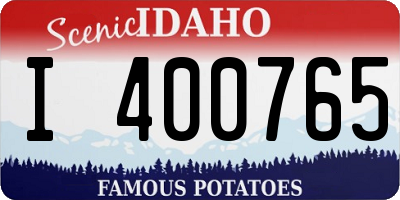 ID license plate I400765