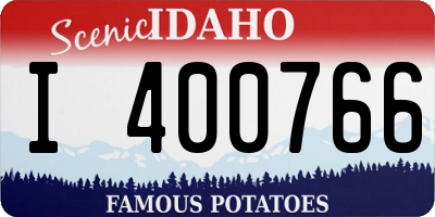 ID license plate I400766