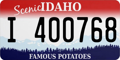 ID license plate I400768
