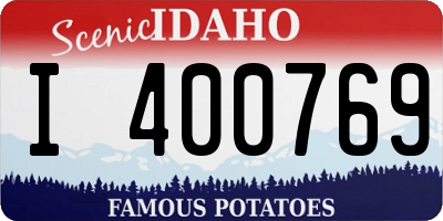 ID license plate I400769