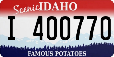 ID license plate I400770