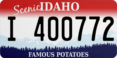 ID license plate I400772