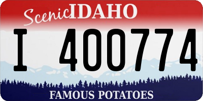 ID license plate I400774