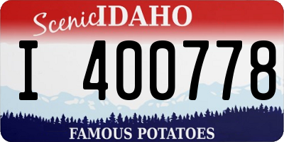ID license plate I400778