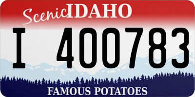 ID license plate I400783