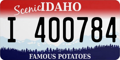 ID license plate I400784