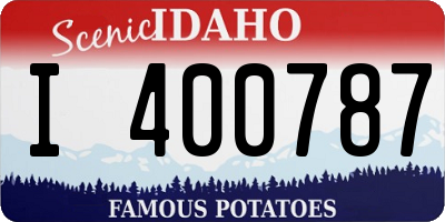 ID license plate I400787