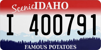ID license plate I400791