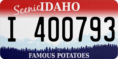 ID license plate I400793