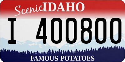 ID license plate I400800