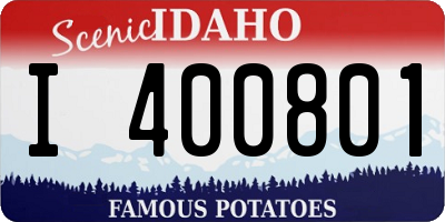 ID license plate I400801